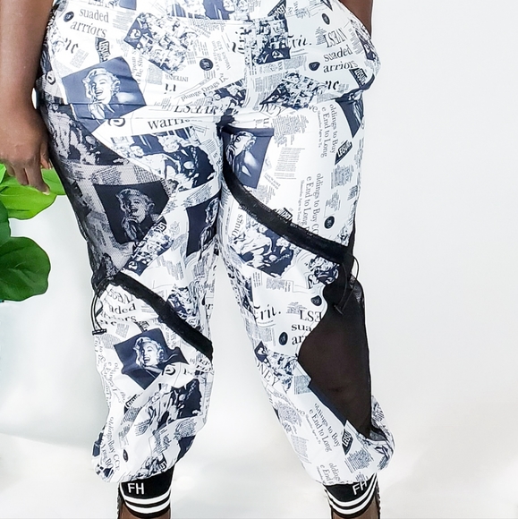 Newsprint Marilyn Joggers - Picture 6 of 7